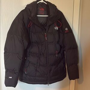 The North Face Black Insulated Puffer Jacket with High Neck